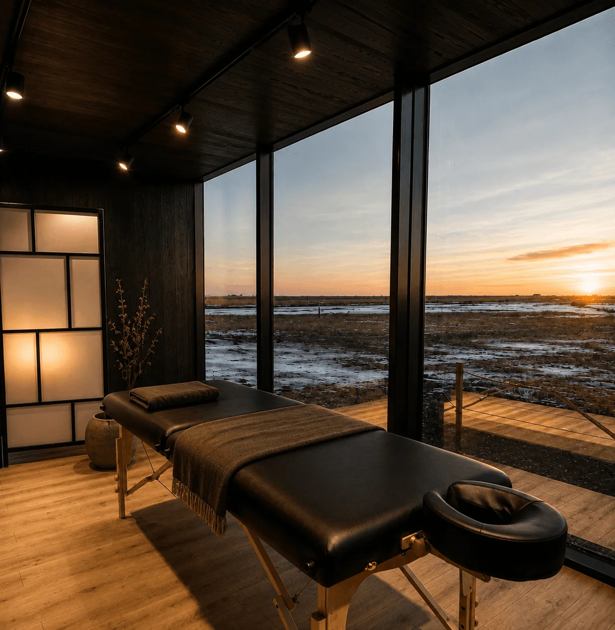 Nuddherbergi UMI Spa með sólarlagsútsýni